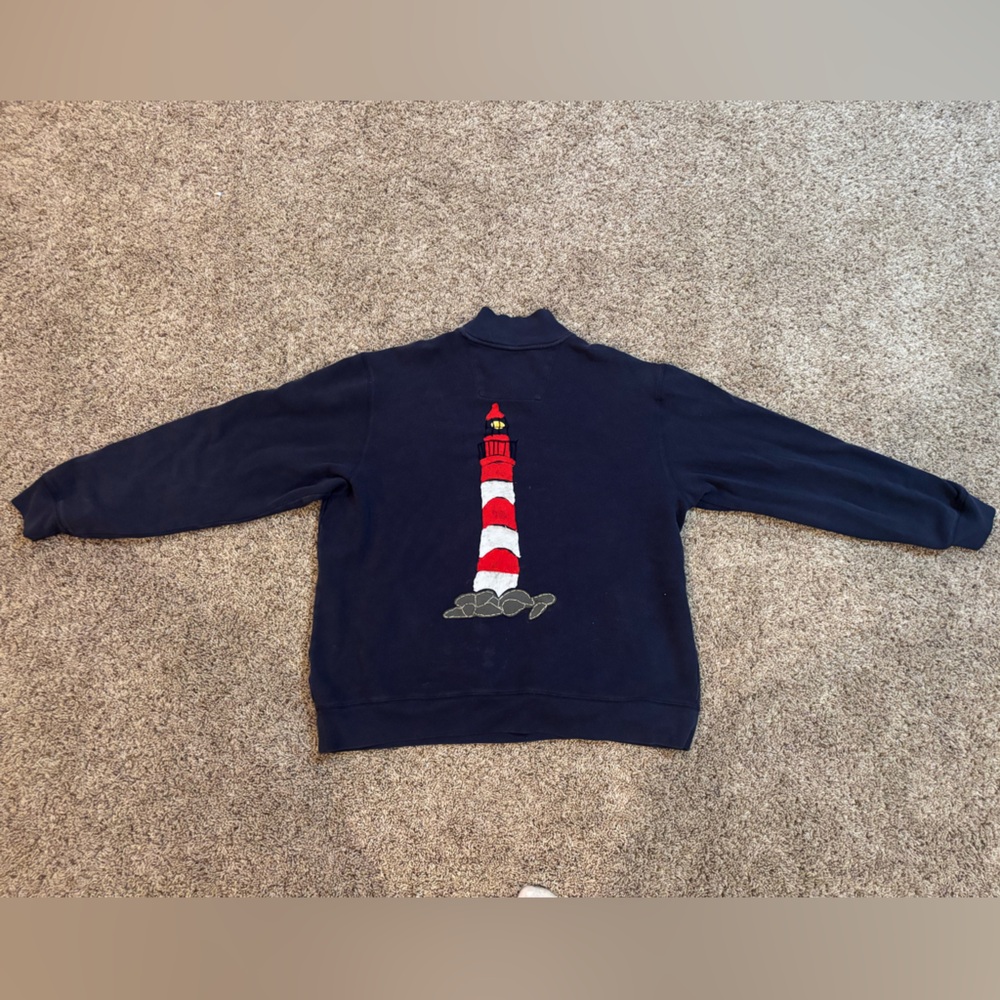 Eddie Bauer patchwork light house quarter zip